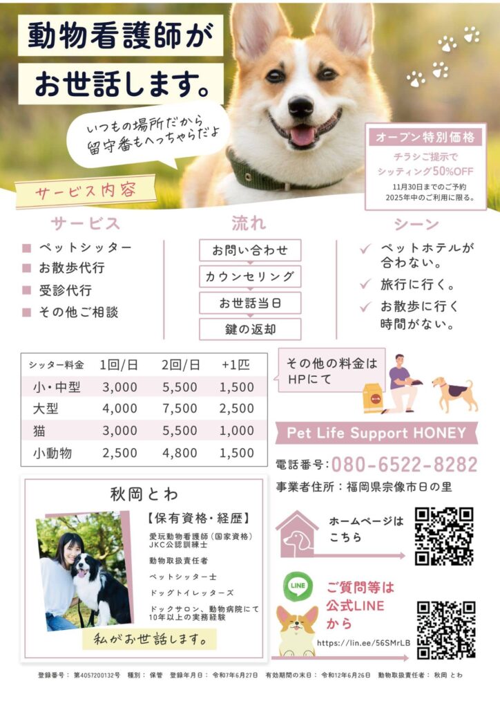 ペットライフHONEYのチラシ